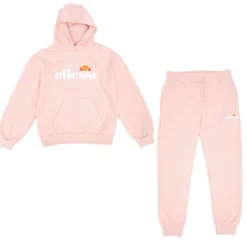 Ensemble de jogging regular rose avec sweat à capuche coton Enfant, Bébé ELLESSE