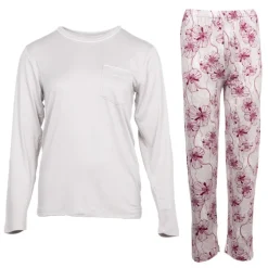Ensemble pyjama avec liseré coloré bas fleuri Loma femme Femme RODIER