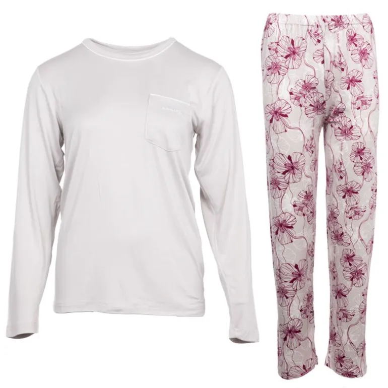Ensemble pyjama avec liseré coloré bas fleuri Loma femme Femme RODIER