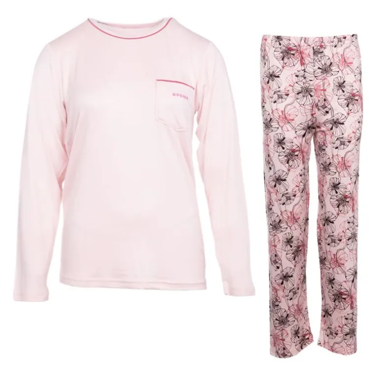 Ensemble pyjama avec liseré coloré bas fleuri Loma femme Femme RODIER