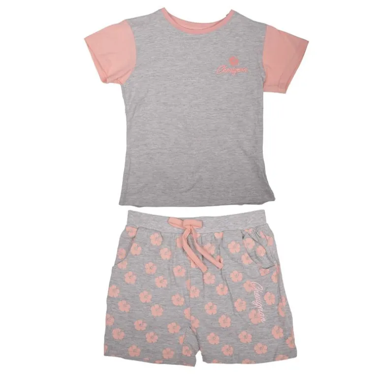 Ensemble tee shirt et short à fleurs Enfant CHEVIGNON