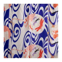 Foulard graphique aika blue imprimé poisson Femme DEELUXE 74