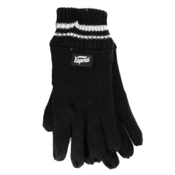 Gants en maille noir à rayures aux poignets Homme KAPORAL