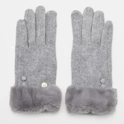 Gants laine avec fausse fourrure Femme GERARD PASQUIER