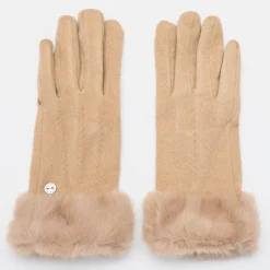 Gants suédine avec fausse fourrure Femme LULU CASTAGNETTE