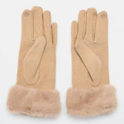 Gants suédine avec fausse fourrure Femme LULU CASTAGNETTE