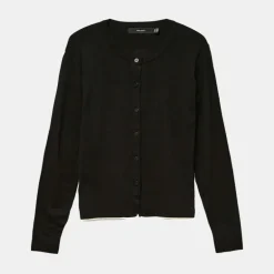 Gilet breeze col rond noir avec liseré blanc regular fit Femme VERO MODA