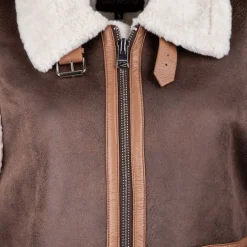 Gilet sans manche zippé effet mouton similicuir Femme OAKWOOD