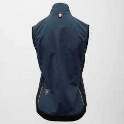 Gilet technique de sport bleu marine avec rayures col cheminée Femme ROSSIGNOL