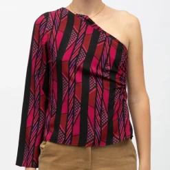 Haut asymétrique imprimé cravate tifany Femme LA PETITE ETOILE