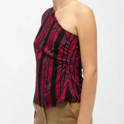 Haut asymétrique imprimé cravate tifany Femme LA PETITE ETOILE