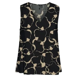 Haut col v imprimé sans manches Femme VERO MODA