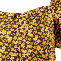 Haut court manches courtes col carré à fleurs Femme BEST MOUNTAIN