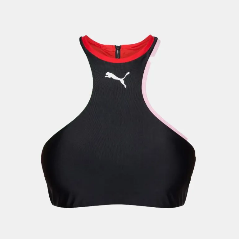 Haut de maillot de bain gym black avec zip Femme PUMA