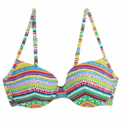 Haut de maillot de bain imprimé aztèque multicolore Femme CHERRY BEACH