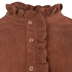 Haut eline à volants marron Femme DEELUXE 74