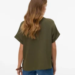 Haut Hali fluide col rond manches courtes Femme VERO MODA