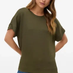 Haut Hali fluide col rond manches courtes Femme VERO MODA