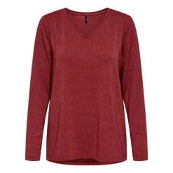 Haut harly pailleté col v regular fit Femme ONLY