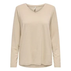 Haut harly pailleté col v regular fit Femme ONLY