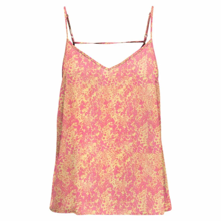 Haut léger bretelles réglables col v imprimé Femme ONLY