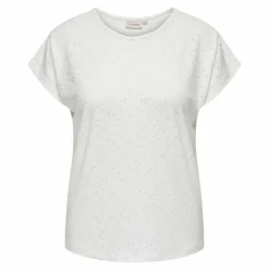 Haut manches courtes col rond détails broderie Femme ONLY CARMAKOMA
