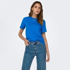 Haut manches courtes Pisa col rond 100% coton cloud dancer Femme JDY