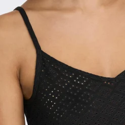 Haut sans manches col v ajouré trapèze uni Femme JDY