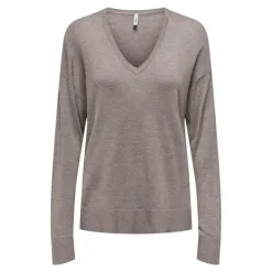 Haut vienna manches longues en maille col V Femme ONLY