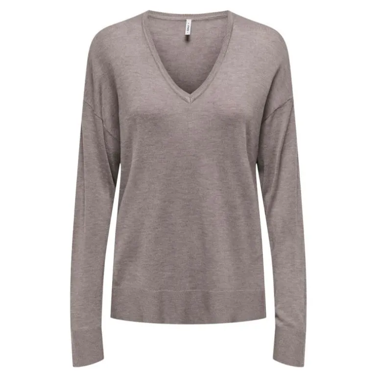 Haut vienna manches longues en maille col V Femme ONLY