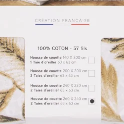 Housse couette multi couleurs 220*240cm 2 taies 63*63cm PASSION D ELLY