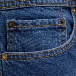 Jean bleu foncé denim Chris coton taille haute Homme JACK & JONES