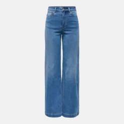 Jean denim à coupe large taille haute madison royal Femme ONLY