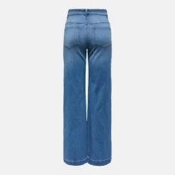 Jean denim à coupe large taille haute madison royal Femme ONLY