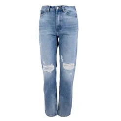 Jean denim bleu effet déchiré regular Femme TOMMY HILFIGER