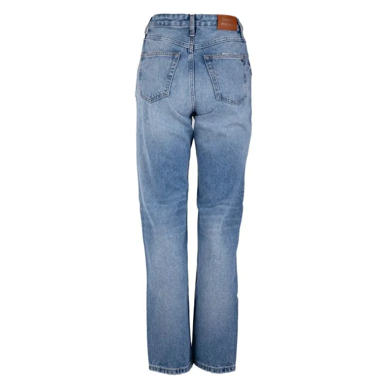 Jean denim bleu effet déchiré regular Femme TOMMY HILFIGER