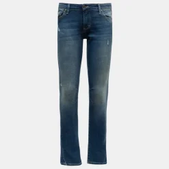 Jean denim brut délavé taille basse Femme PLEASE