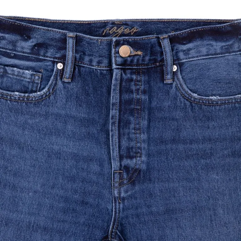 Jean droit bleu olivia coton bio Femme NAGEV