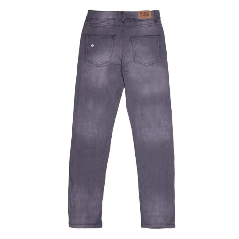 Jean gris Atlanta denim regular Femme AMERICAN PEOPLE