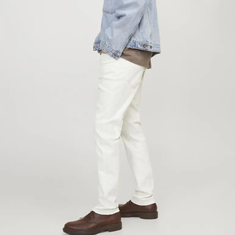 Jean lily blanc slim fit taille basse en coton Homme JACK & JONES