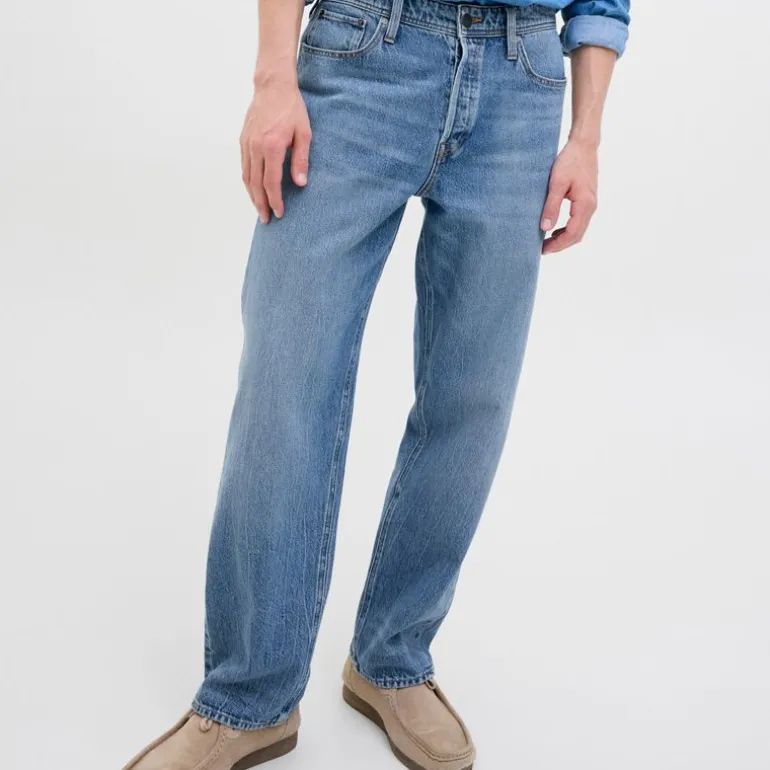 Jean loose Eddie blue denim taille haute Homme JACK & JONES