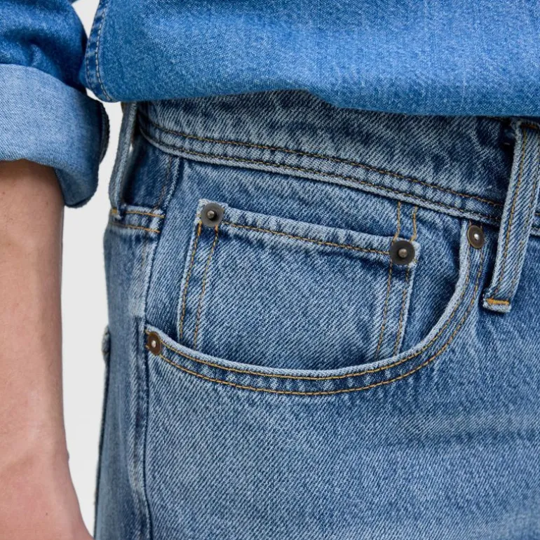 Jean loose Eddie blue denim taille haute Homme JACK & JONES