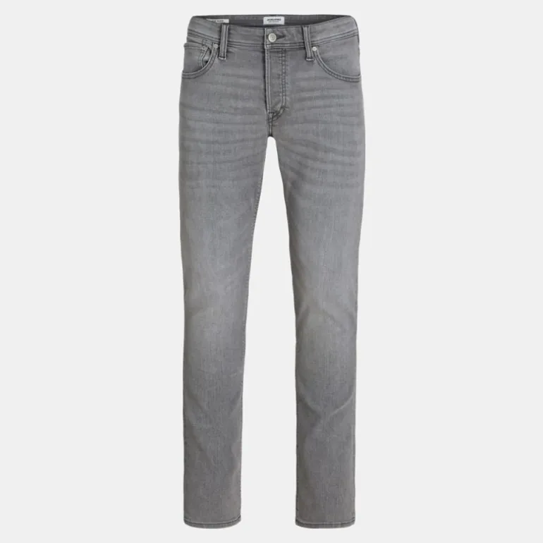 Jean zippé grey denim clark stretch tapered Homme JACK & JONES