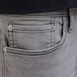 Jean zippé grey denim clark stretch tapered Homme JACK & JONES