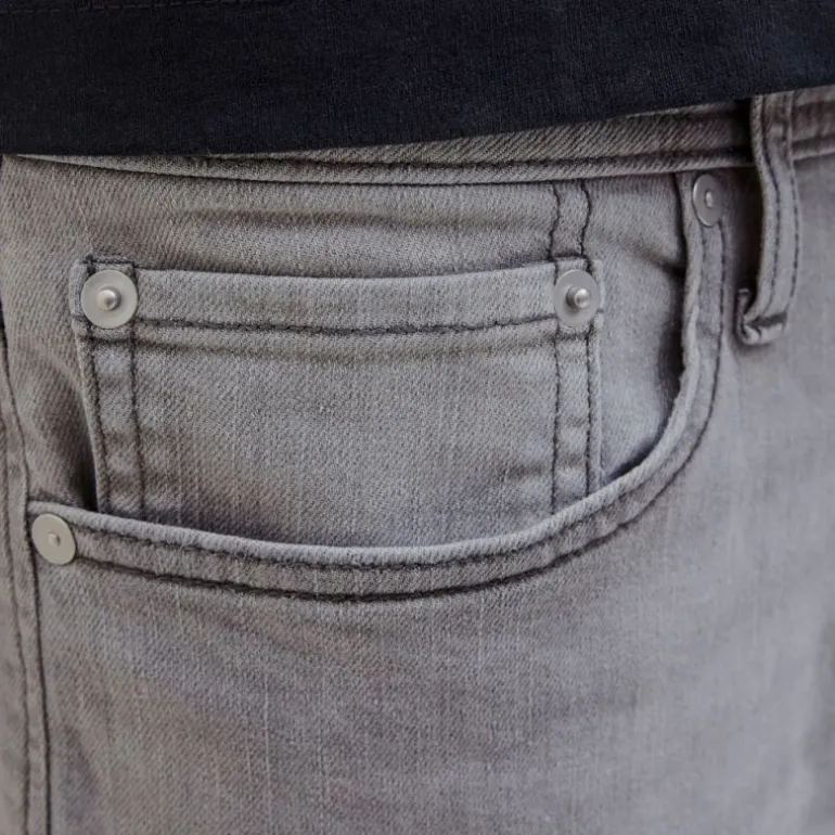 Jean zippé grey denim clark stretch tapered Homme JACK & JONES