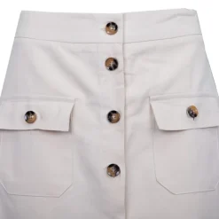 Jupe à boutons beige Jarel mi-longue Femme LA PETITE ETOILE