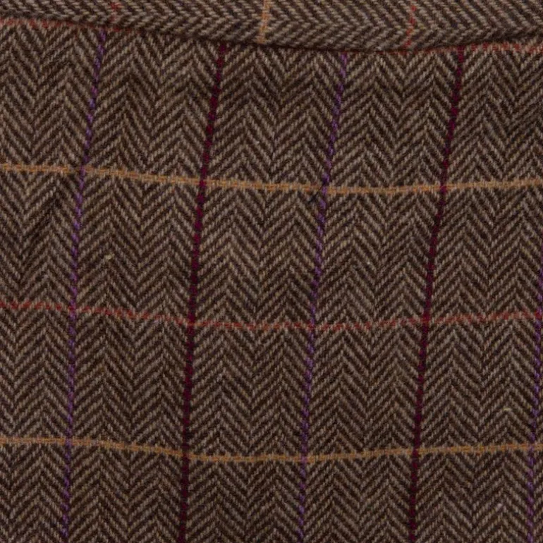 Jupe courte laine marron tweed à carreaux Jil Femme LA PETITE ETOILE