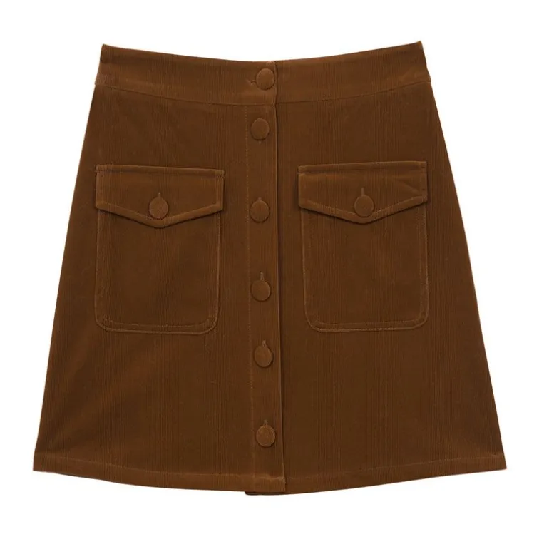 Jupe courte veveine caramel Femme LA PETITE ETOILE