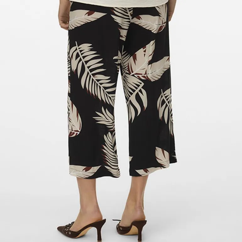 Jupe culotte à imprimé feuilles beiges Femme VERO MODA