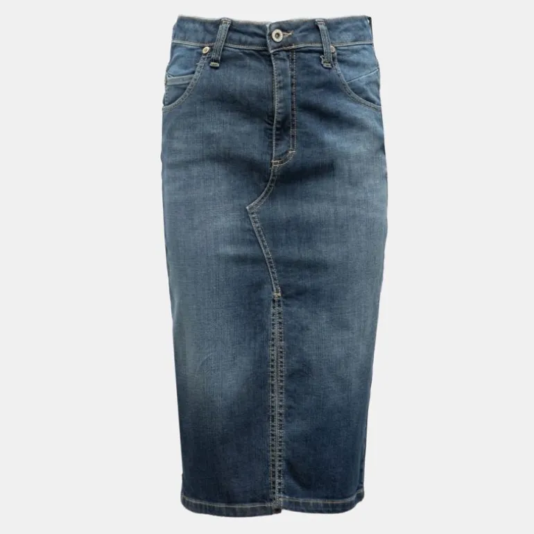 Jupe denim fourreau délavé Femme PLEASE
